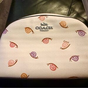 Coach White Crossbody Bag with Multicolor Snail Design